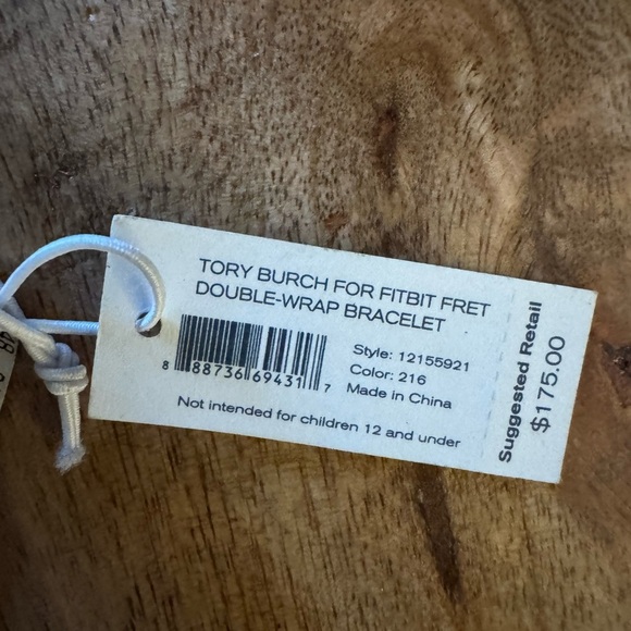 Tory Burch For Fitbit Fret Double-Wrap Bracelet ($175) lightweight leather strap - Picture 6 of 6